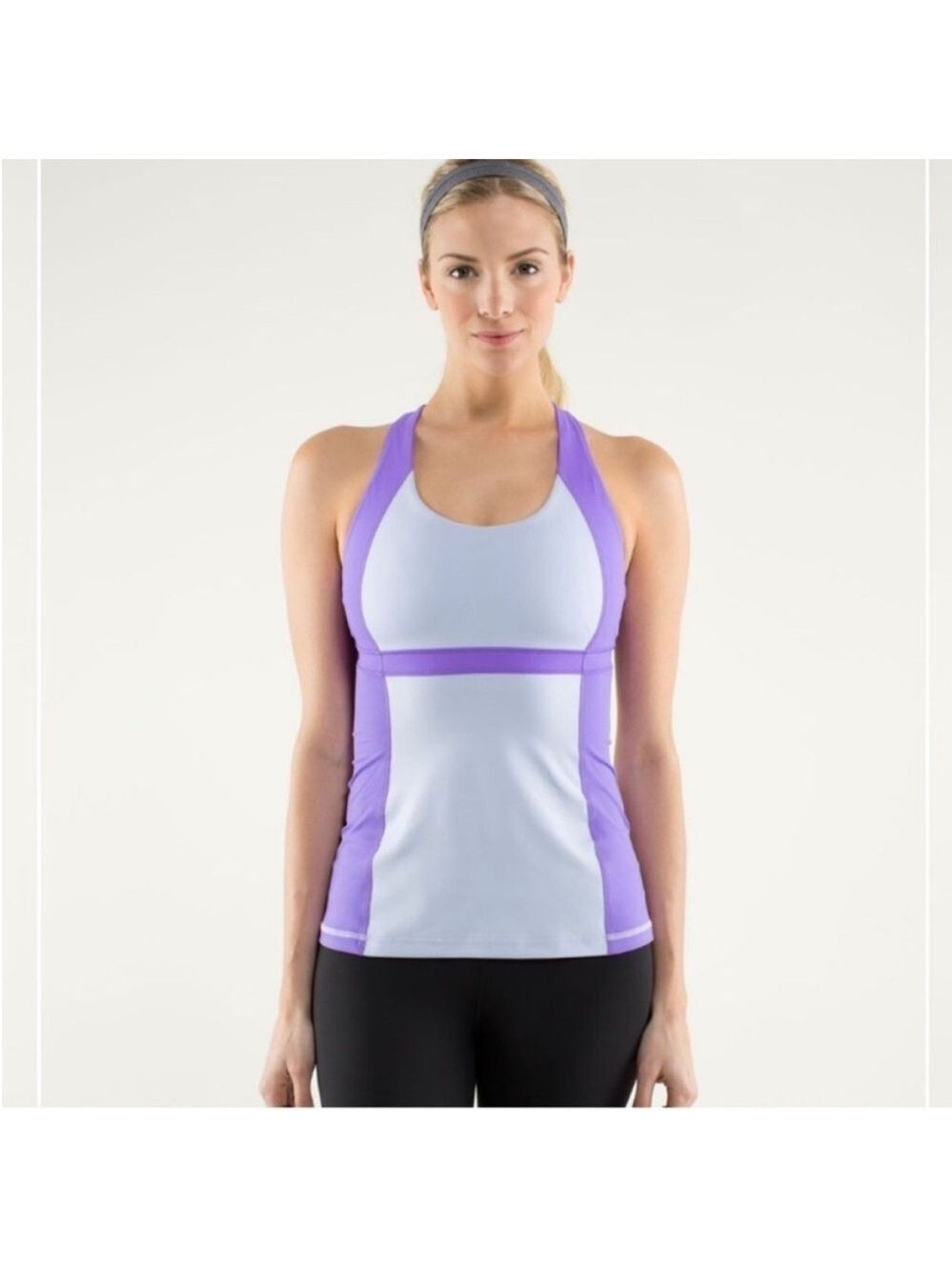 Lululemon Two Toned Purple Workout Tank Top SZ 2 EUC